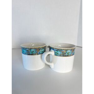 Retro Mug Pair Studio Nova Village Trail Cup‎ Discontinued Vintage